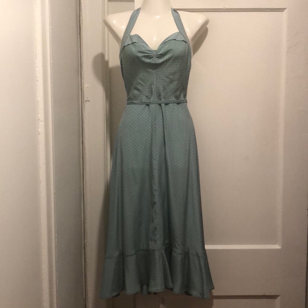 Marc Jacobs Light Blue Silk Halter Dress